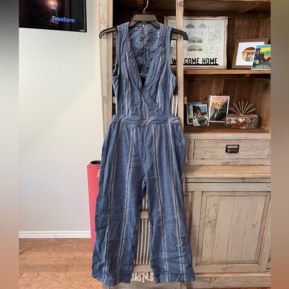 Free People women’s linen blend Moonlight Mile Jumper size 4 - Picture 4 of 15